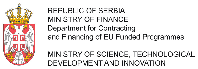 Republic of Serbia, Ministry of Finance, Department for Contracting and Financing of EU Funded Programmes, and Ministry of Science, Technological Development and Innovation